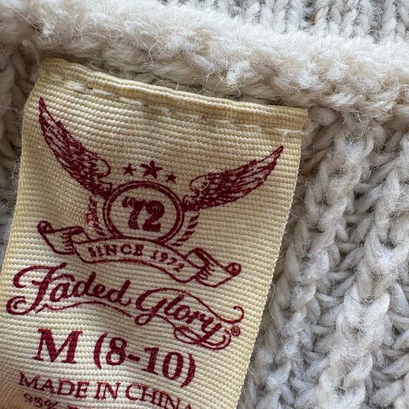 Faded Glory Cotton Women’s V-Neck Slit Sweater - Picture 8 of 8